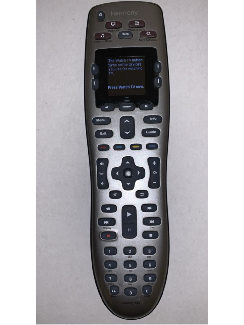 Logitech Harmony 650 Remote Control IR All-in-One Universal OEM Genuine 8-Device